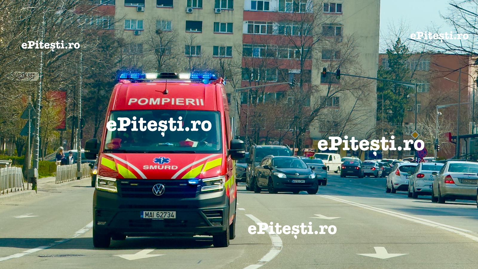 Accident în Pitești: O gravidă implicată