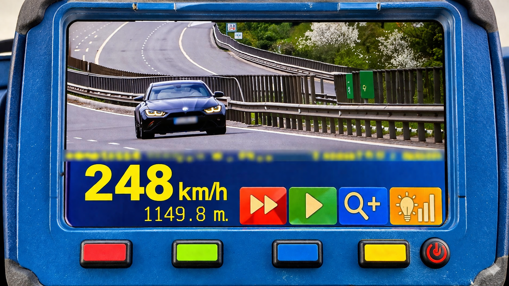 248 km/h pe autostradă! Șofer prins într-o cursă nebună