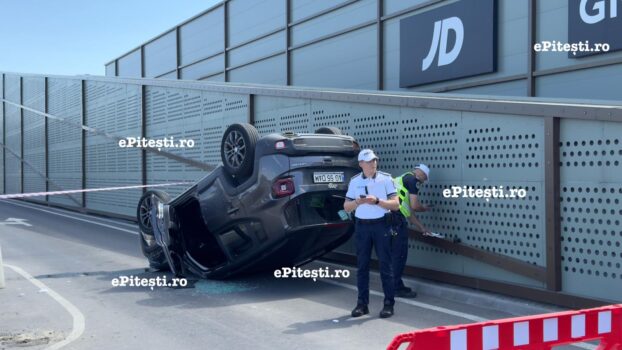 Au apărut imaginile LIVE cu accidentul grav de la Argeș Mall