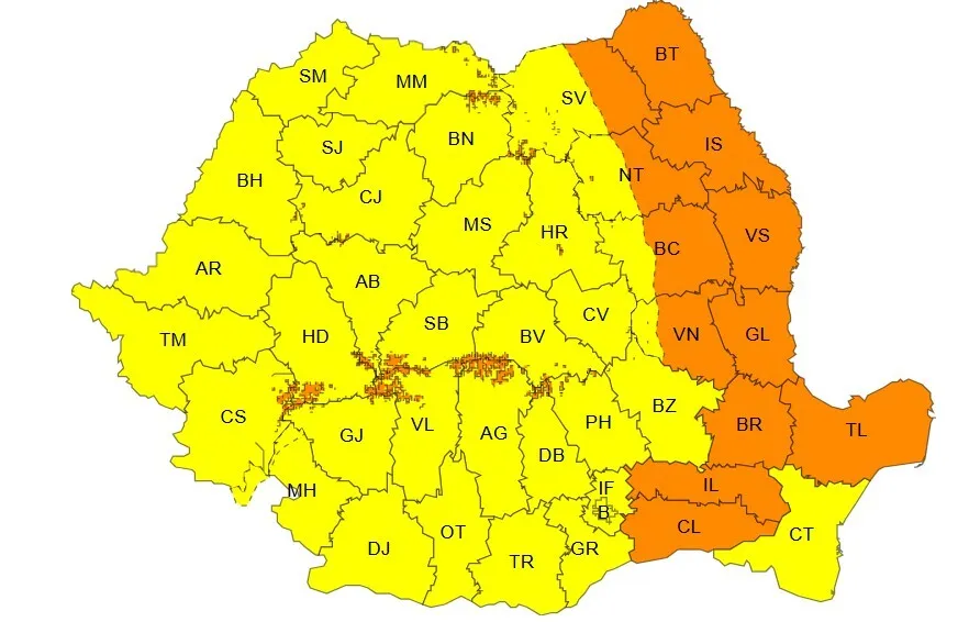 Alertă meteo! Cod