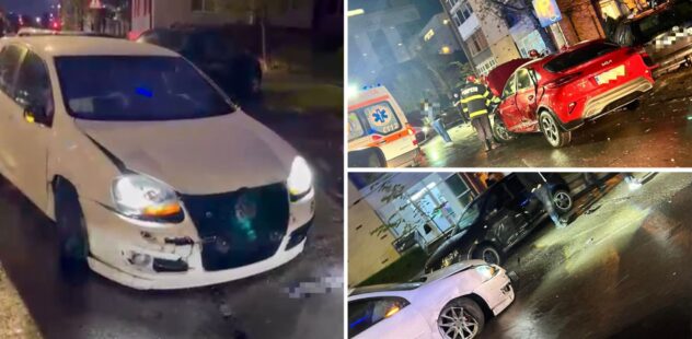 Pitești. Accident cu patru autoturisme pe Calea București!