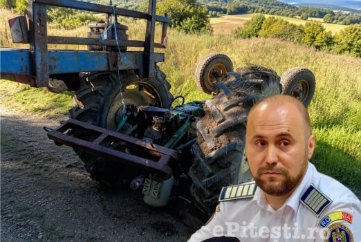 Poliția Argeș/OFICIAL: Cum s-a produs, de fapt, tragedia în care un om a murit sub tractor