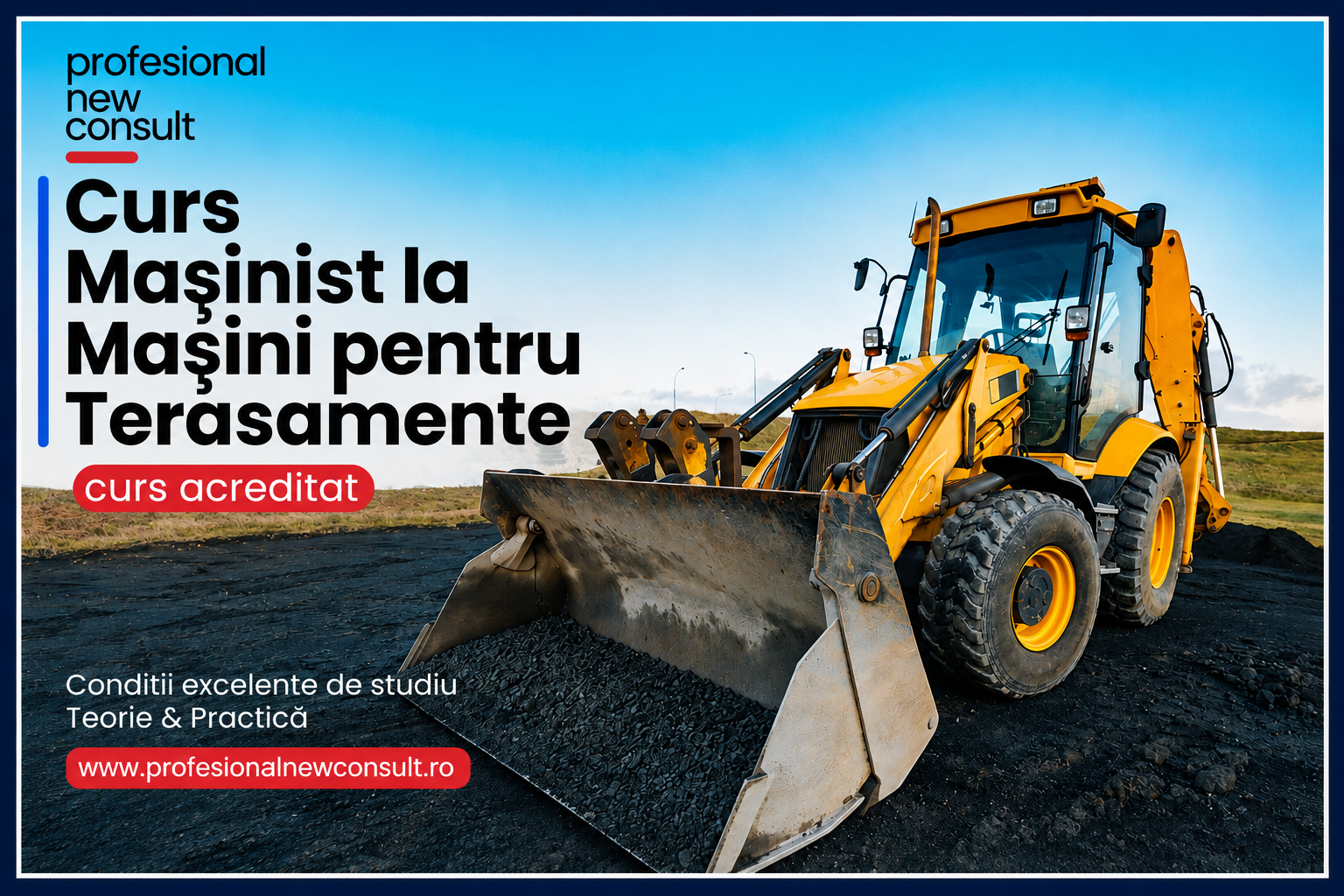 Tot mai mulți aleg această calificare: curs de Buldoexcavatorist la Profesional New Consult
