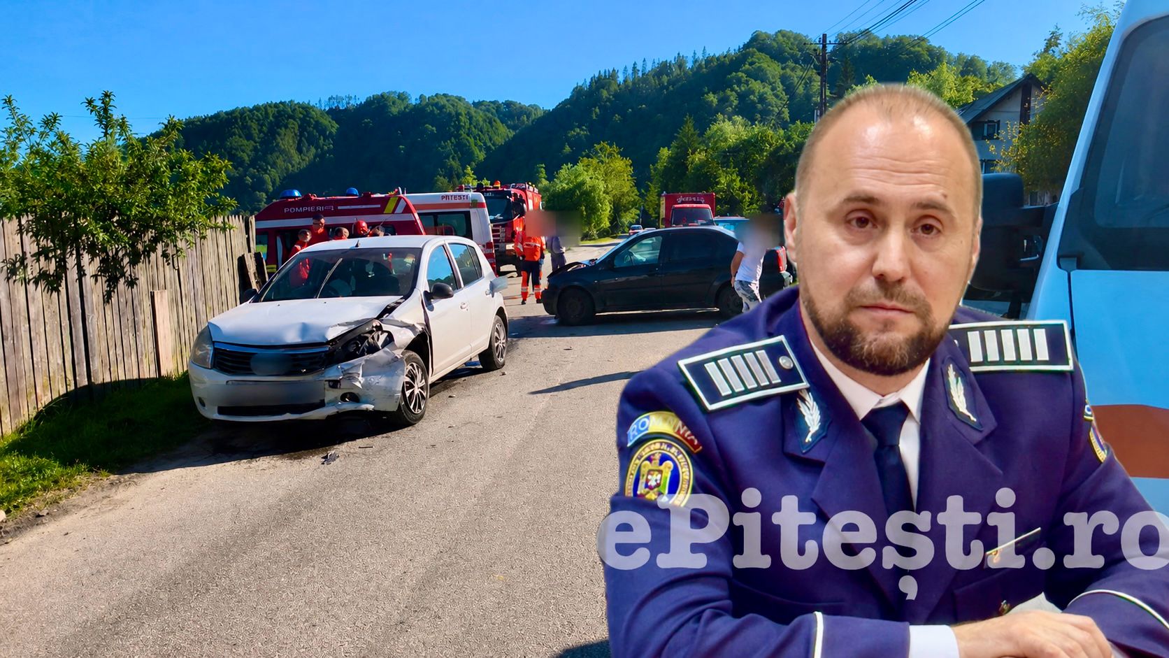 Poliția Argeș, oficial: Cum s-a produs accidentul grav cu multiple victime. Copii, printre răniți