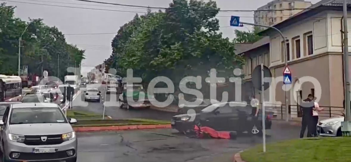 Pitești: biciclist grav rănit în accident, în Nord