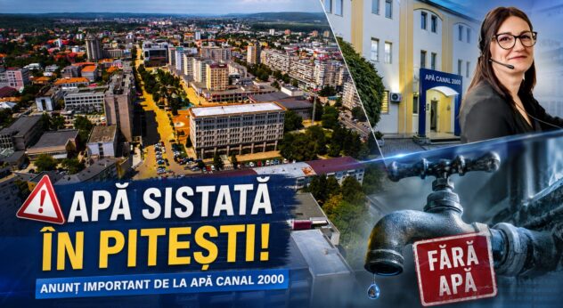 Pitești: Criză majoră de apă în Centru!