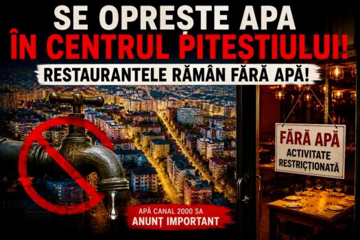 Piteștiul rămâne fără apă! Oprire de aproape 12 ore anunțată de Apă Canal