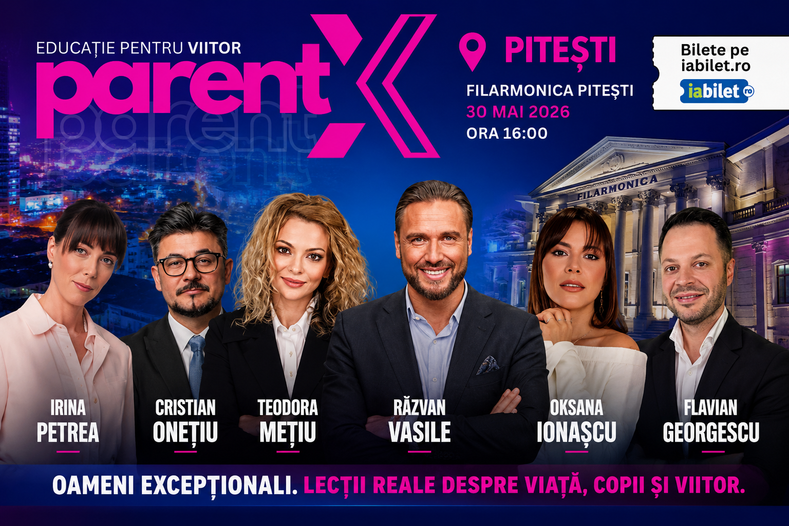 Eveniment-fenomen la Pitești! ParentX aduce speakeri de top