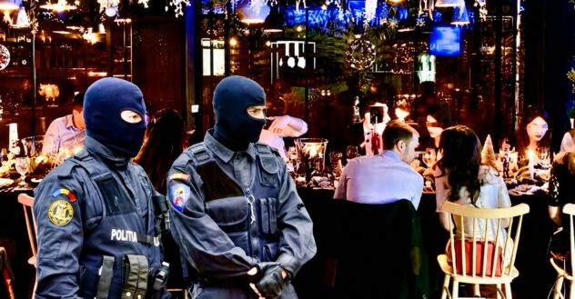 Mascații au descins în „localul vedetă” al puștanilor din Pitești