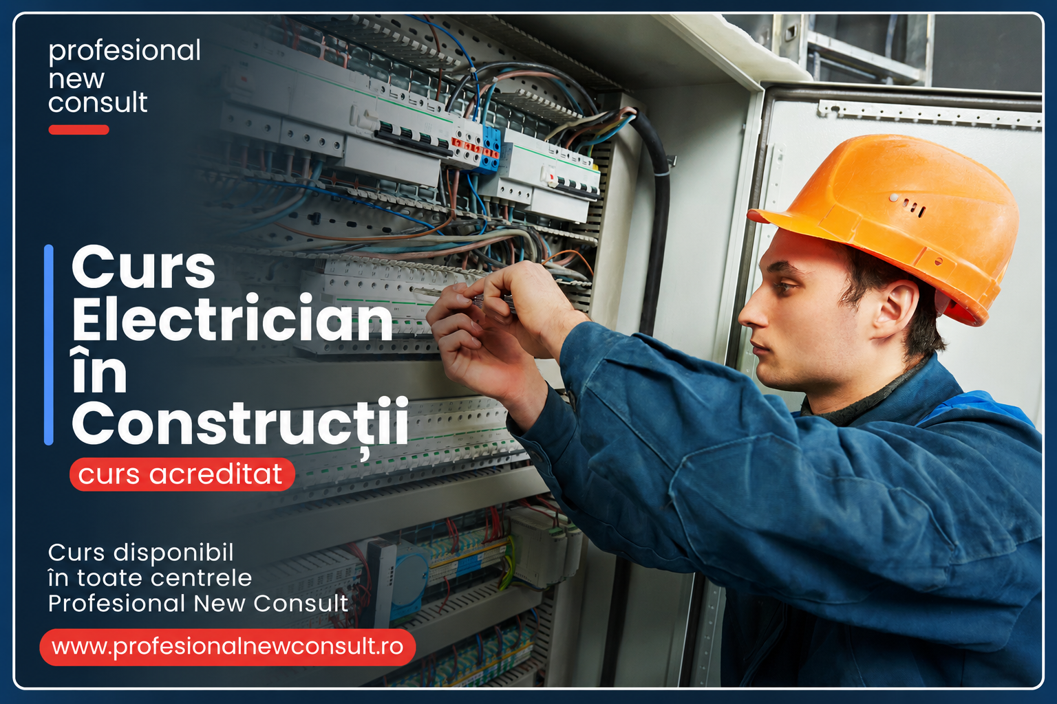 Profesional New Consult Pitești: Ultimele locuri la cursul acreditat de Electrician în Construcții
