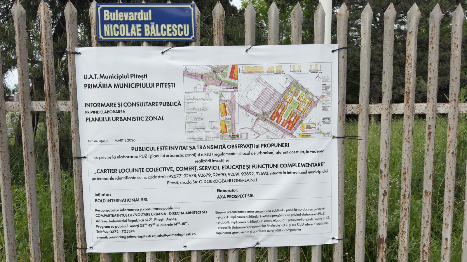 Anunț construire blocuri zona Auchan Rolast 