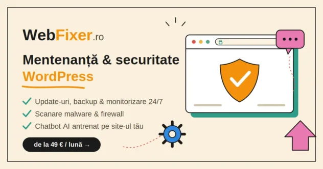 Un site rapid și bine securizat începe cu o administrare profesionistă