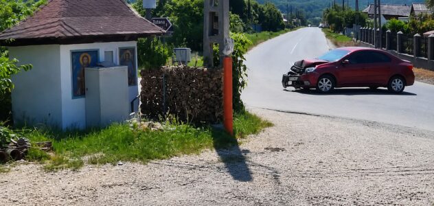 Argeș. Și-a făcut Loganul zob și a fugit de la locul accidentului!