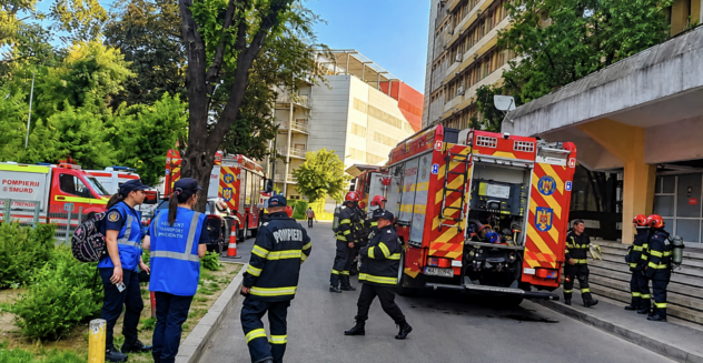 Incendiu la Spitalul Județean!
