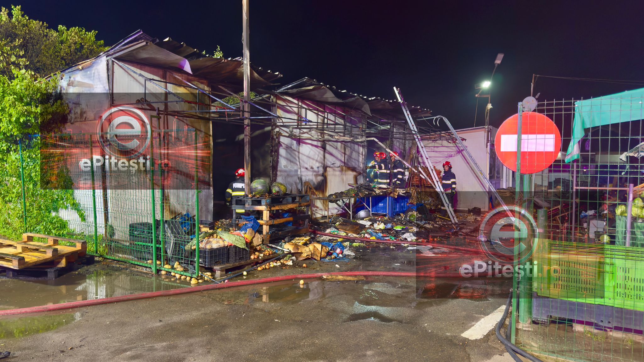 Incendiu En-gros, Pitești