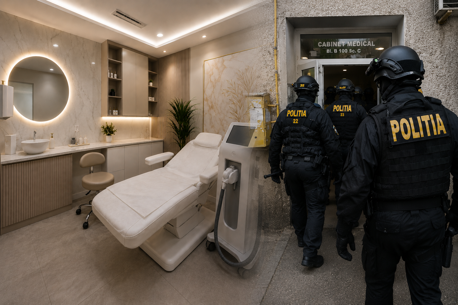 Percheziții în forță la o clinică de înfrumusețare! Prejudiciu uriaș, acuzații grave
