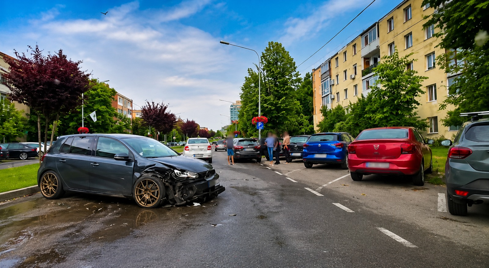 Pitești: Accident, acum, pe Calea București!
