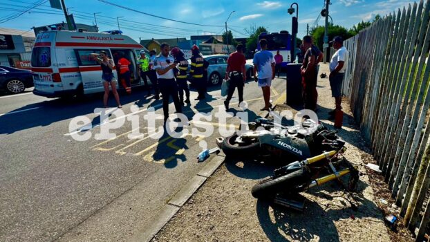 Pitești. Accident grav lângă Auchan Găvana, ACUM! Două persoane au ajuns la spital