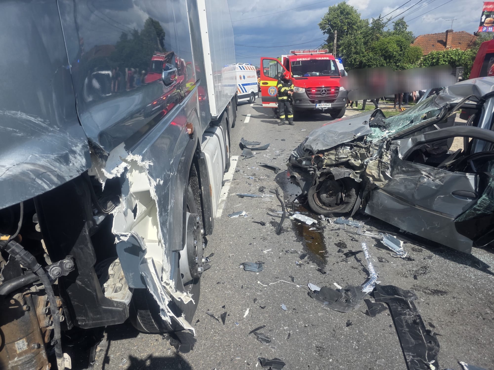 Un bărbat în stop cardio-respirator în urma accidentului de lângă Pitești