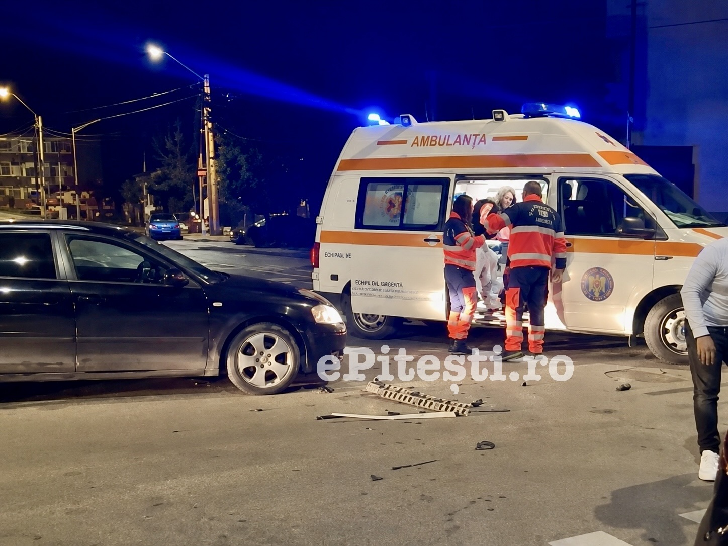 Accident în cursul nopții: Intersecția care dă din nou fiori șoferilor din Pitești!