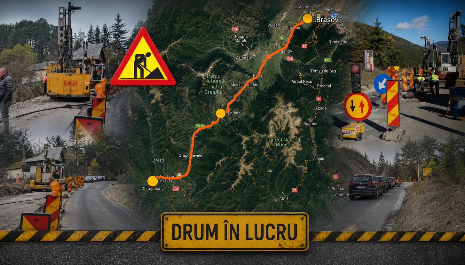 10 ani de nervi, cozi și semafoare! Ce se întâmplă cu DN 73 Argeș-Brașov