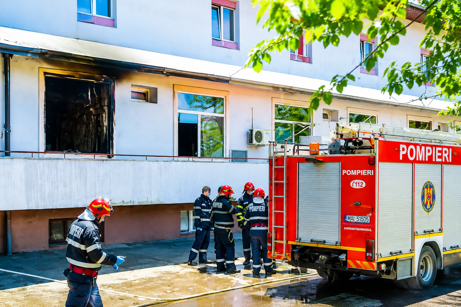 Incendiu la spital! Zeci de persoane evacuate