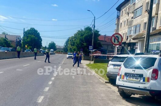 Colet suspect în Mărăcineni, pe DN73! Trafic complet blocat spre Pitești