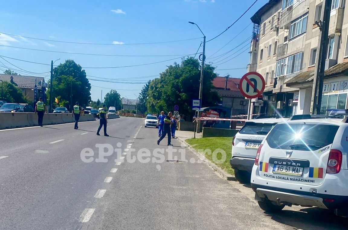Colet suspect în Mărăcineni, pe DN73! Trafic complet blocat spre Pitești