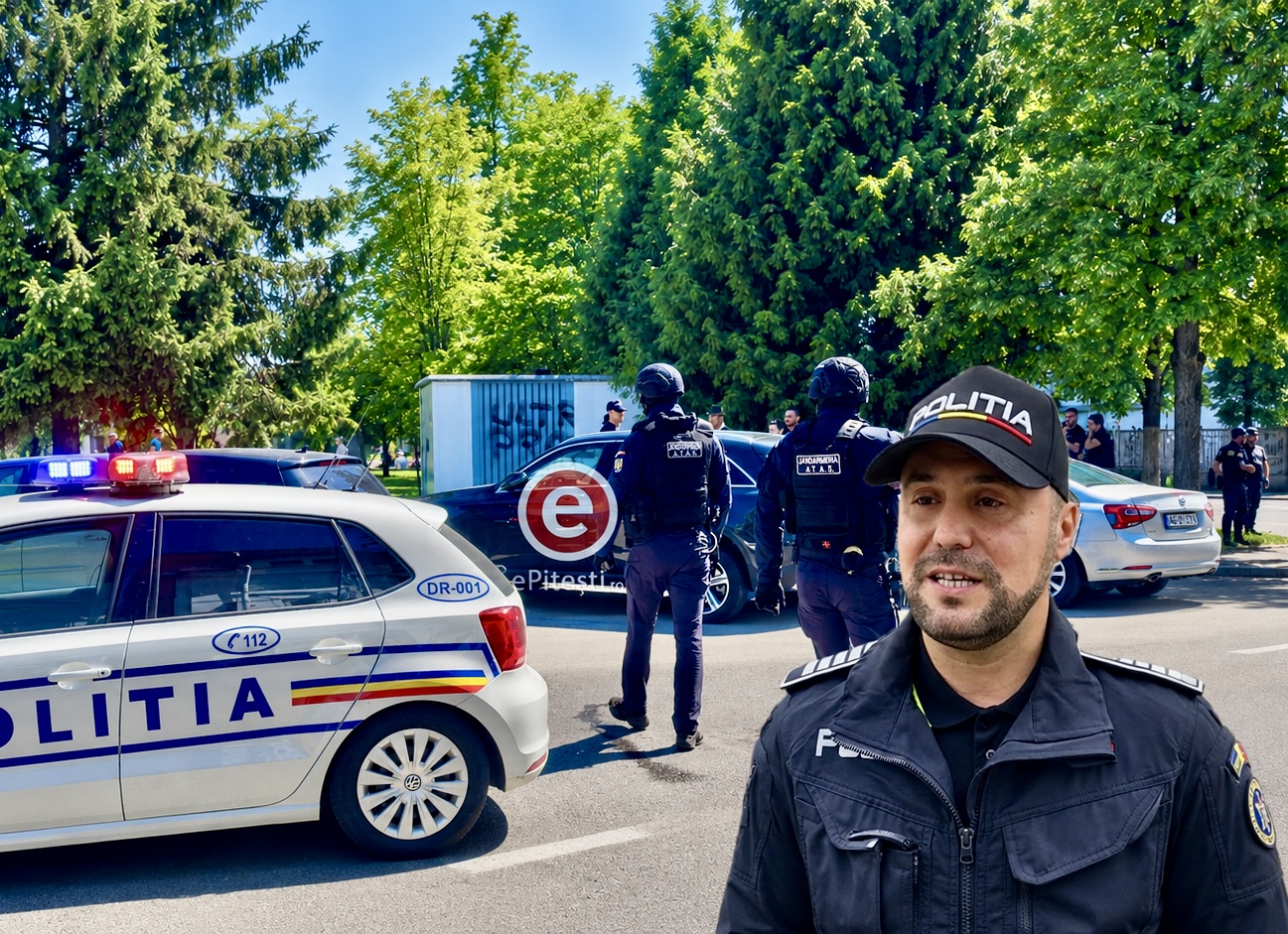 Poliția Argeș rupe tăcerea! Ce a pățit bărbatul care a declanșat alerta din Centrul Piteștiului