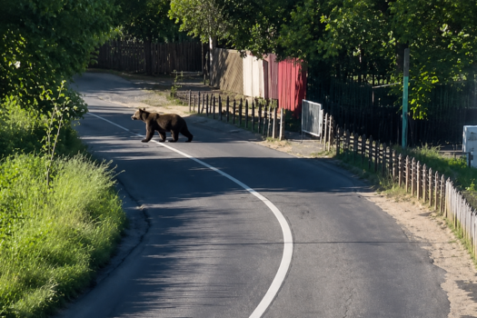 Urși printre case, din nou, în mai multe localități! Oameni din Argeș trăiesc sub teroare
