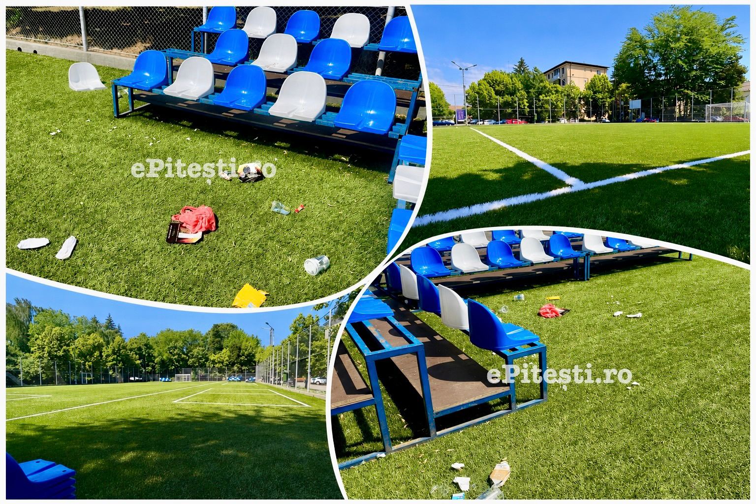 Pitești. "San Siro", terenul inaugurat recent, transformat într-un focar de nesimțire! Imagini scandaloase