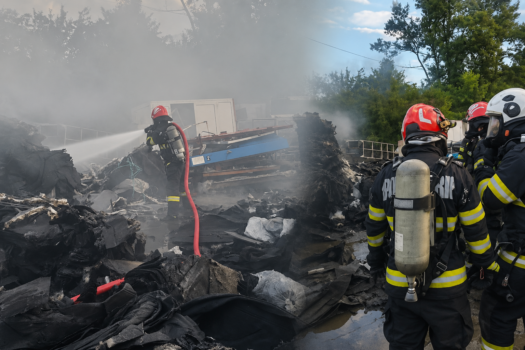 Incendiu violent la o fabrică din Argeș!