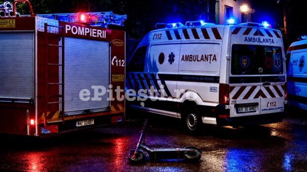 Incident grav în Argeș! Un puști de 17 ani a căzut cu trotineta!