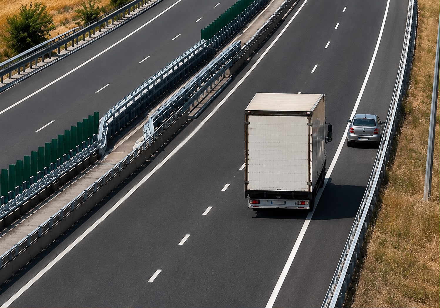 Momentul când o mașină a fost spulberată de un TIR pe DEx 12 Craiova-Pitești!