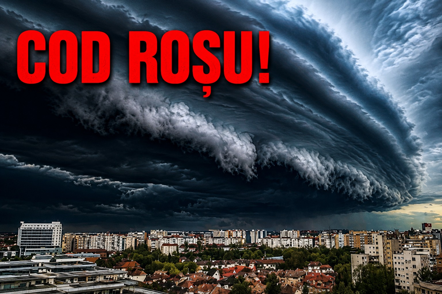Cod roșu de vreme severă, emis acum în România. ANM anunță ploi torențiale de peste 120 l/mp și vijelii puternice