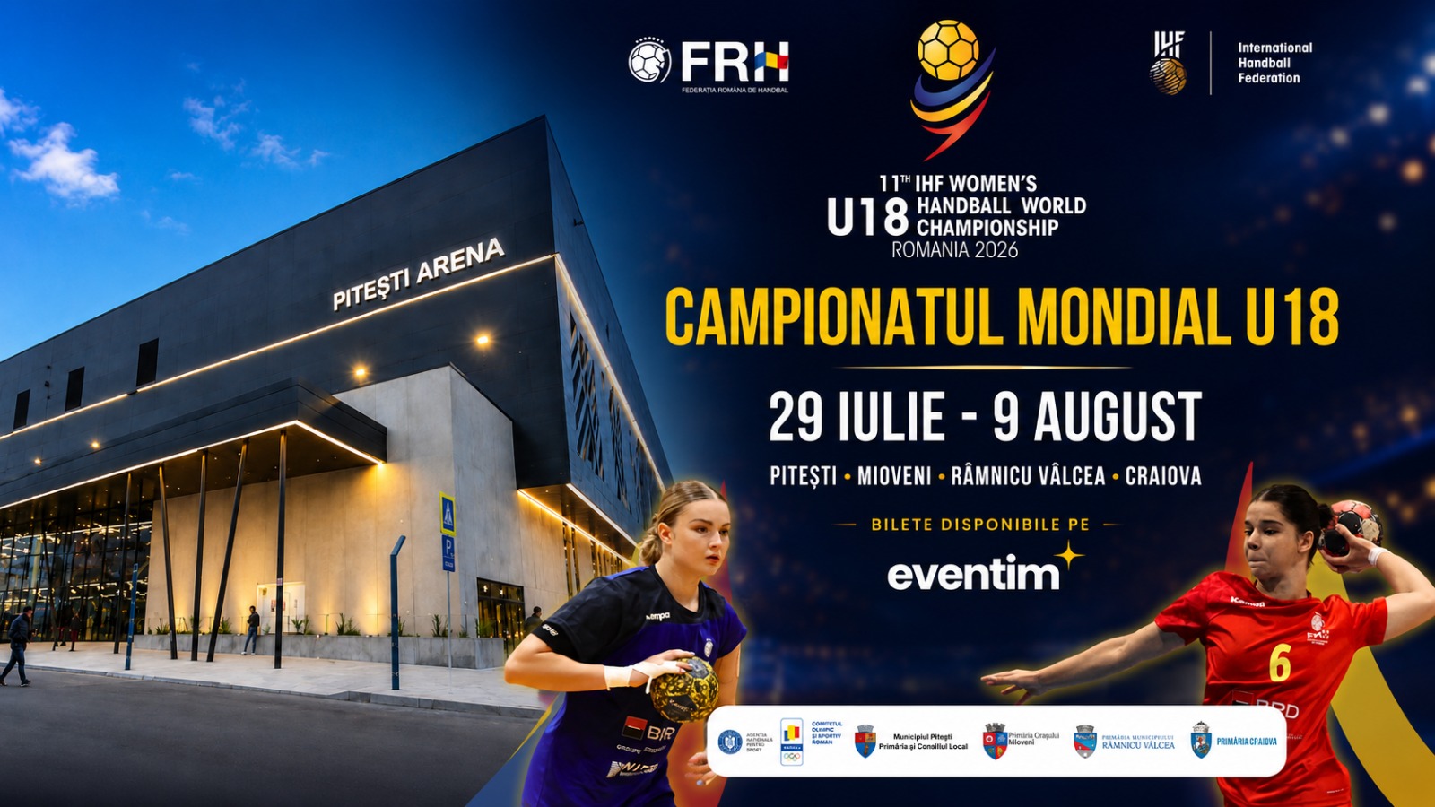 Campionatul Mondial Feminin U18 la handbal începe în România. Pitești și Mioveni, orașe gazdă