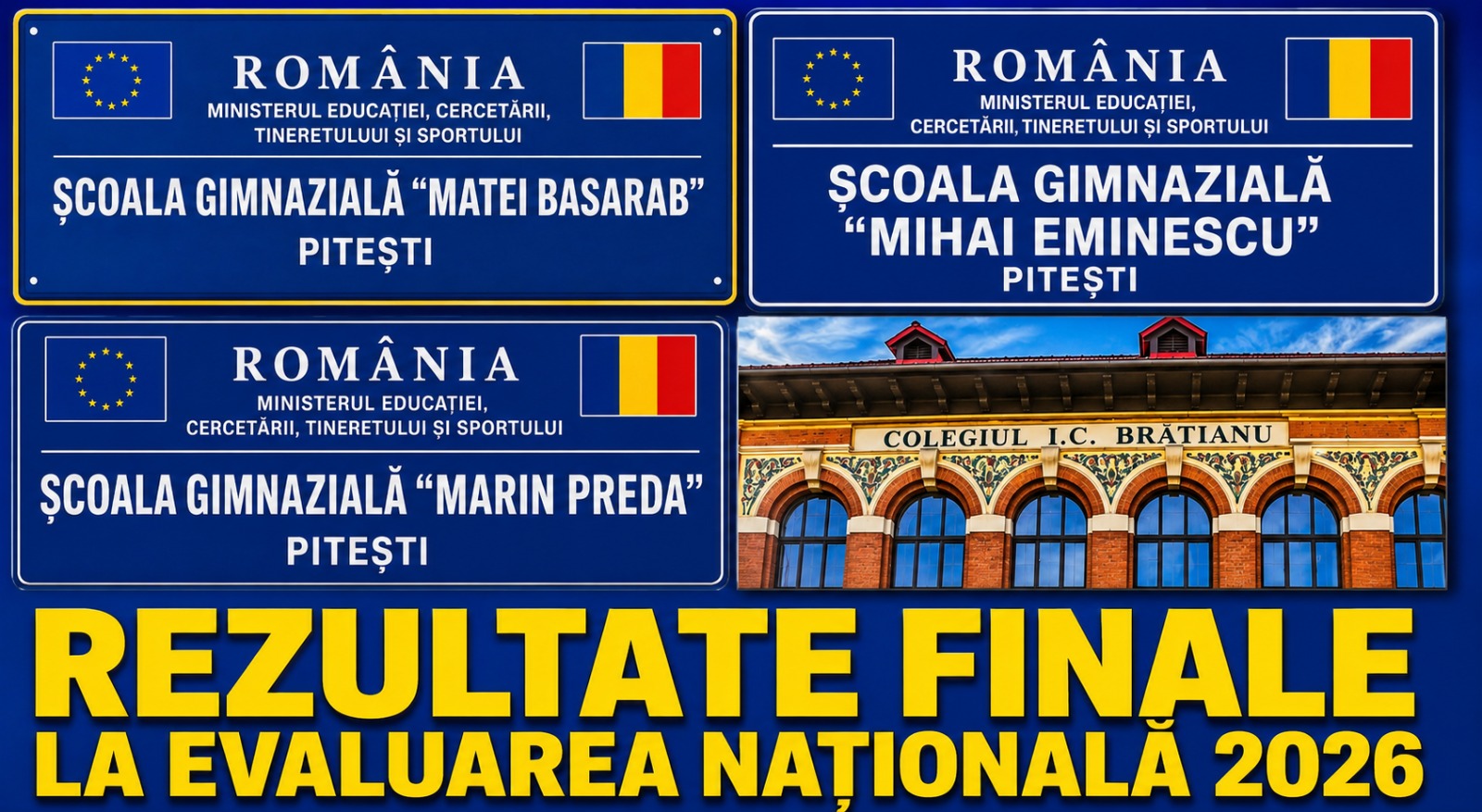 Top școli din Argeș la Evaluarea Națională 2026