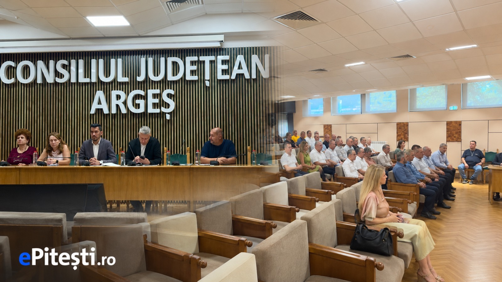 Argeș: Cu prefect USR, sala aproape goală la Colegiul Prefectural. În mandatul PSD, ședințele erau cu sala plină