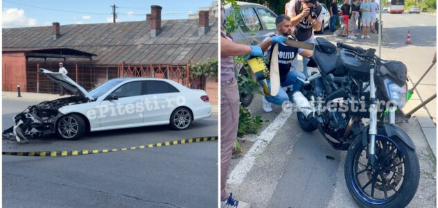 Poliția Argeș, despre accidentul de pe Bulevardul Republicii din Pitești: Cum s-a produs impactul