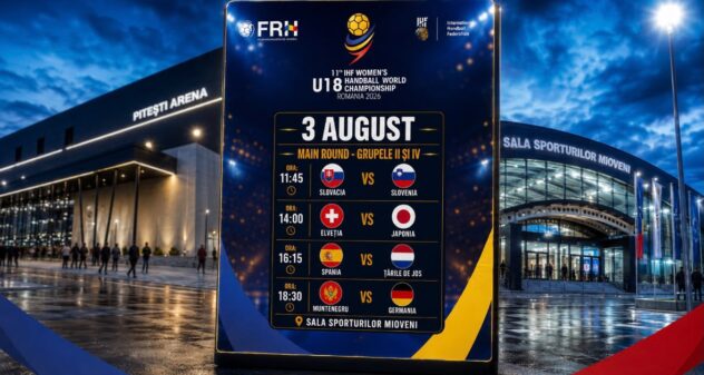 După debutul de la Pitești Arena, Campionatul Mondial de Handbal Feminin U18 continuă la Sala Sporturilor Mioveni