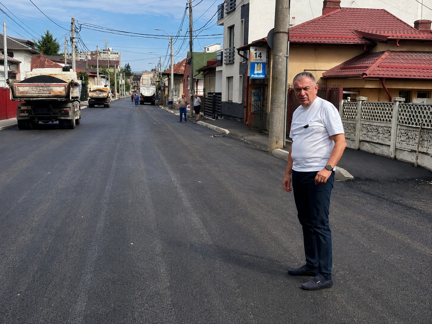 A început asfaltarea străzii Dumbravei. Primarul Piteștiului: „Vom finaliza curând!”