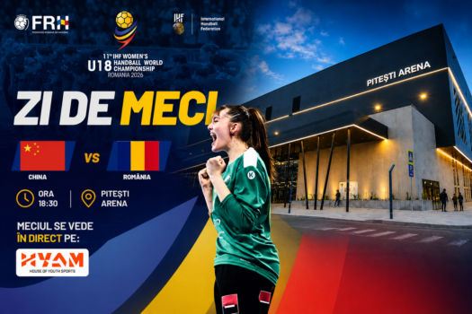 România – China la Pitești Arena, astăzi, la Campionatul Mondial de Handbal Feminin U18