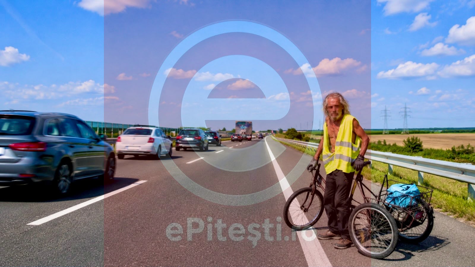Tricicletă pe contrasens pe Autostrada A1: 19 apeluri la 112. Ce amendă a primit