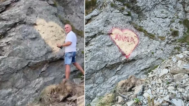 Turistul viral de pe Transfăgărășan, identificat de polițiști! Ce belele îi aduce declarația de dragoste pentru „Anna”