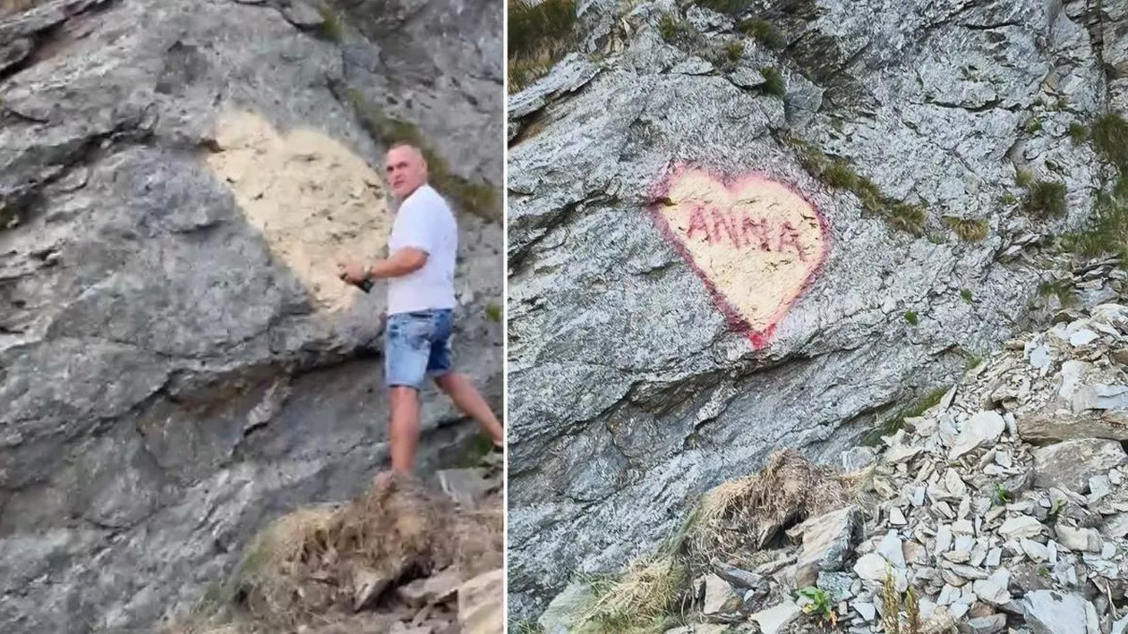 Turistul viral de pe Transfăgărășan, identificat de polițiști! Ce belele îi aduce declarația de dragoste pentru „Anna”