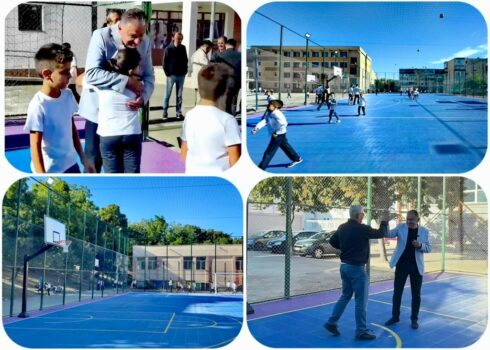 Terenuri noi de sport la mai multe școli din Pitești! Au fost date în folosință