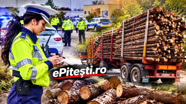 Razie în Argeș la afaceriștii cu lemne! Amenzi și confiscări după controalele polițiștilor
