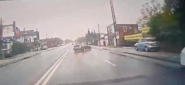 BMW scăpat de sub control, lângă Pitești! Accident LIVE, grav!