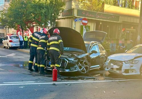 Pitești. Accident grav în Găvana: Două Audi, praf!