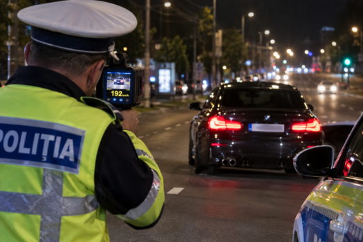 Tânăr de 23 de ani, prins cu 192 km/h în oraș!